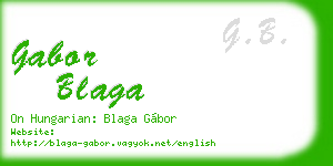 gabor blaga business card